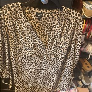 Torrid Leopard Print Blouse